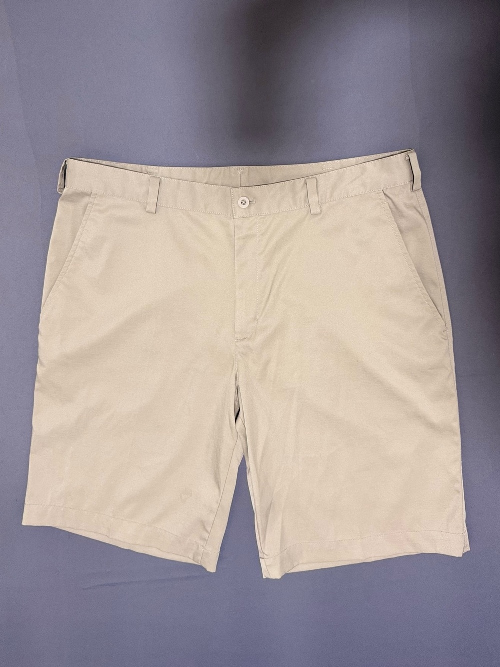 Nike Golf Dri-Fit Shorts Mens 35 Khaki Beige Flat Front Performance Athletic